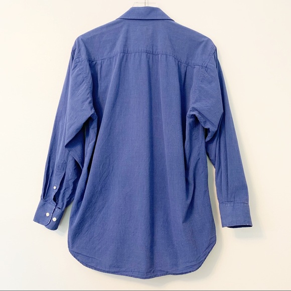 Christian Dior Blue Button Front Shirt 15.5 32/33 - Picture 3 of 7
